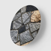 Grijze Steonwand Ronde Klok (Hoek)