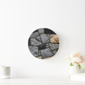 Grijze Steonwand Ronde Klok (Huis)