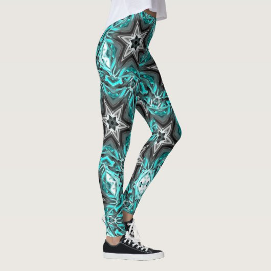 Grijze ster in aanraking met geslepen, glas of met leggings (Rechts)