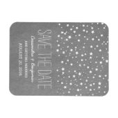 Grijze Sterrennacht Opslaan Datum Premium Magnet Magneet (Horizontaal)