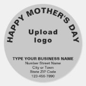 Grijze Sticker op de werkdag van moeder (Voorkant)