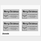Grijze Sticker voor kerstmis met rechthoek (Vel)