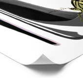 Grijze Stiletto High Hiel Schop en Gele Boterfly Poster (Hoek)