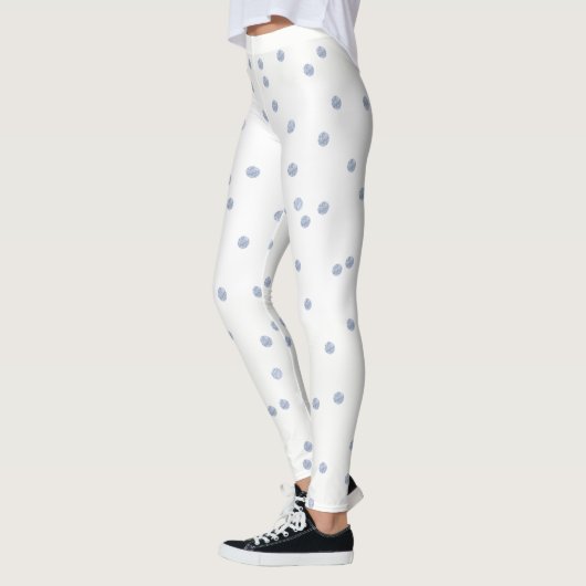 Grijze Stippen Circles Witte Leggings (Links)