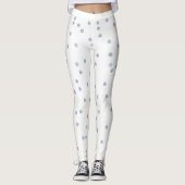 Grijze Stippen Cirkels Witte Leggings (Voorkant)