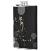 Grijze Stippen op zwarte achtergrond,Cat,Hallo pra Heupfles (Links)