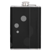 Grijze Stippen op zwarte achtergrond,Cat,Hallo pra Heupfles (Achterkant)