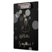 Grijze Stippen op zwarte achtergrond,Cat,Hallo pra Klembord (Links)