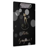 Grijze Stippen op zwarte achtergrond,Cat,Hallo pra Klembord (Rechts)