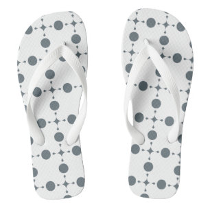 Grijze Stippen, Stippenpatroon, Stippen, Gestippel Teenslippers