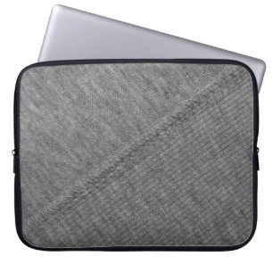 Grijze stof: abstracte gestikte textuur. laptop sleeve