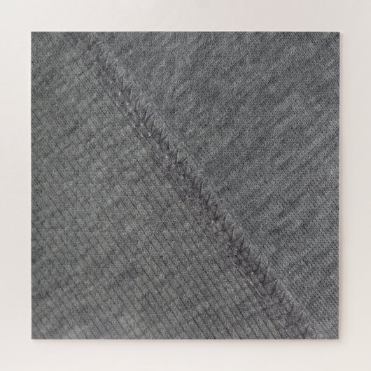 Grijze stof: abstracte gestikte textuur. legpuzzel (Horizontaal)