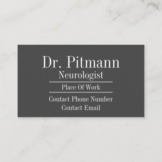 Grijze stof - neuronen visitekaartje (Achterkant)