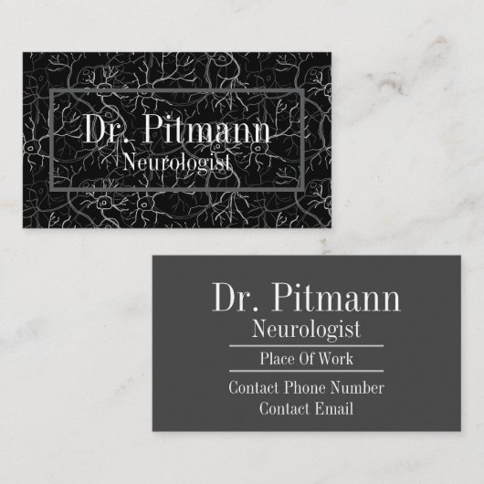 Grijze stof - neuronen visitekaartje (Voorkant / Achterkant)