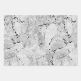 Grijze 'Stone Mosaic Cascade' Marmeren textuur Wra Inpakpapier Vel