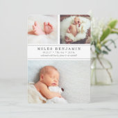 Grijze streep | Aankondiging van de geboorte van e (Staand voorkant)