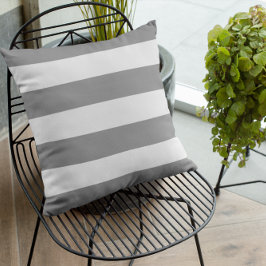 Grijze streep buitenkussen