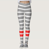 Grijze streep leggings (Voorkant)