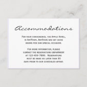 Grijze streep met Floral Accent Wedding Insert Informatiekaartje (Voorkant)