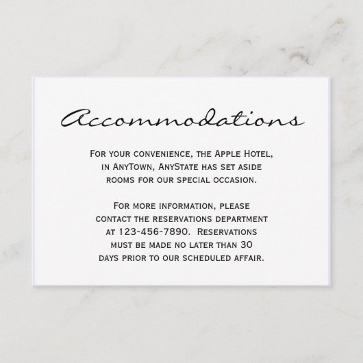 Grijze streep met Floral Accent Wedding Insert Informatiekaartje (Voorkant)