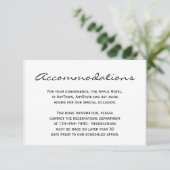 Grijze streep met Floral Accent Wedding Insert Informatiekaartje (Staand voorkant)