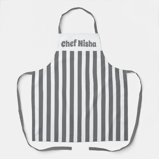 Grijze streep Schort (Voorkant)