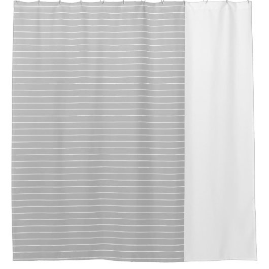 Grijze streep Shower Curtain Douchegordijn (Voorkant)