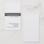 Grijze Streep Verticaal Stijlvol Trendy Visitekaartje (Voorkant / Achterkant)