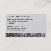 Grijze streep visitekaartje, opgemaakt visitekaartje (Achterkant)