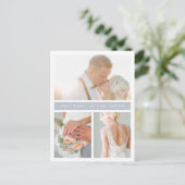 Grijze streep | Weddenfoto Hartelijk dank Briefkaart (Staand voorkant)