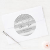 Grijze Strepen Baby showers Sticker (Envelop)