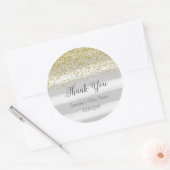 Grijze Strepen Baby showers Sticker (Envelop)