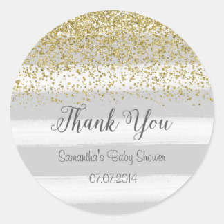 Grijze Strepen Baby showers Sticker