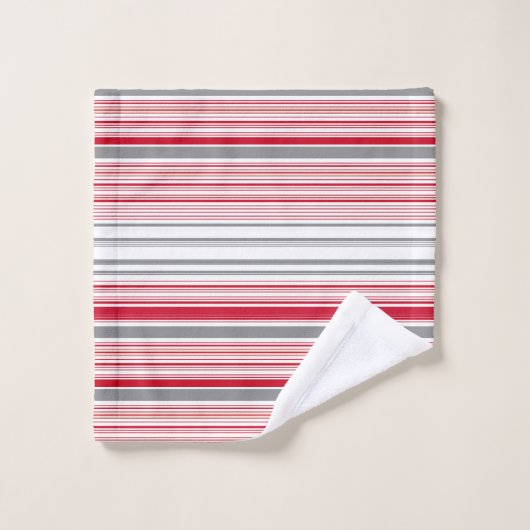 Grijze strepen bad handdoek (Wasdoekje)