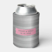 Grijze strepen blikjeskoeler (Blikje Voorkant)