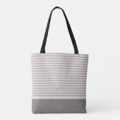 Grijze Strepen Custom Farmer's Market Tote Bag (Achterkant)