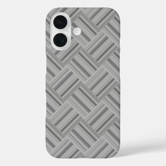 Grijze strepen diagonaal geweven patroon Case-Mate iPhone case (Achterkant)