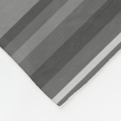 Grijze strepen fleece deken (Hoek)