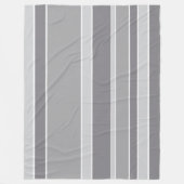 Grijze strepen fleece deken (Voorkant)