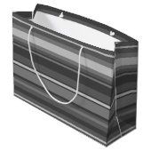 Grijze strepen groot cadeauzakje (Achterkant Gekanteld)