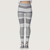 Grijze strepen leggings (Voorkant)