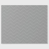 Grijze strepen met dubbele weef cadeaupapier (Vlak)