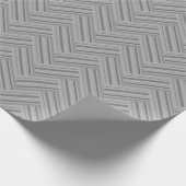 Grijze strepen met dubbele weef cadeaupapier (Hoek)