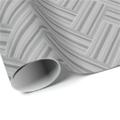 Grijze strepen met dubbele weef cadeaupapier (Rol Hoek)