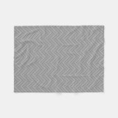 Grijze strepen met dubbele weef fleece deken (Voorkant (Horizontaal))