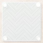 Grijze strepen met dubbele weef glazen onderzetter (Achterkant)