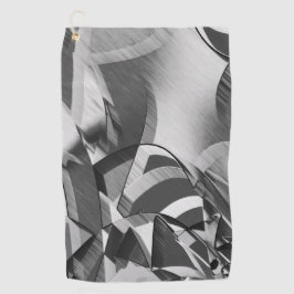 Grijze strepen op een zwart, drizzel afbeelding golfhanddoek