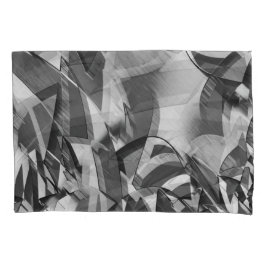 Grijze strepen op een zwart, drizzel afbeelding kussensloop