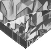 Grijze strepen op een zwart, drizzel afbeelding tafelkleed (Gekanteld)