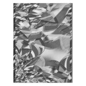 Grijze strepen op een zwart, drizzel afbeelding tafelkleed (Voorkant)